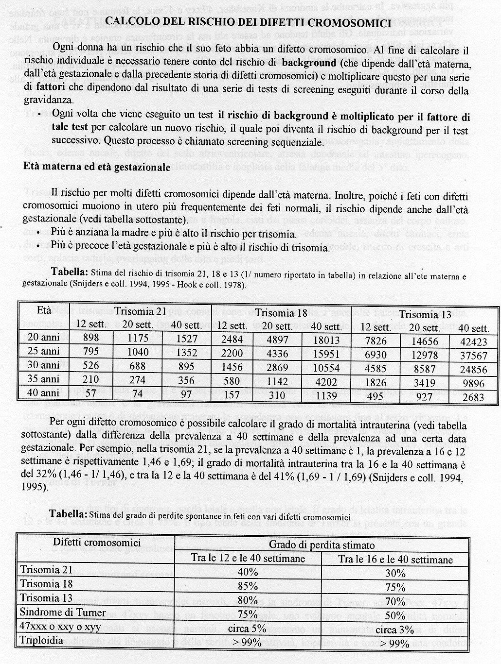 Rischio Trisomia 21 Per Et? - raberrell